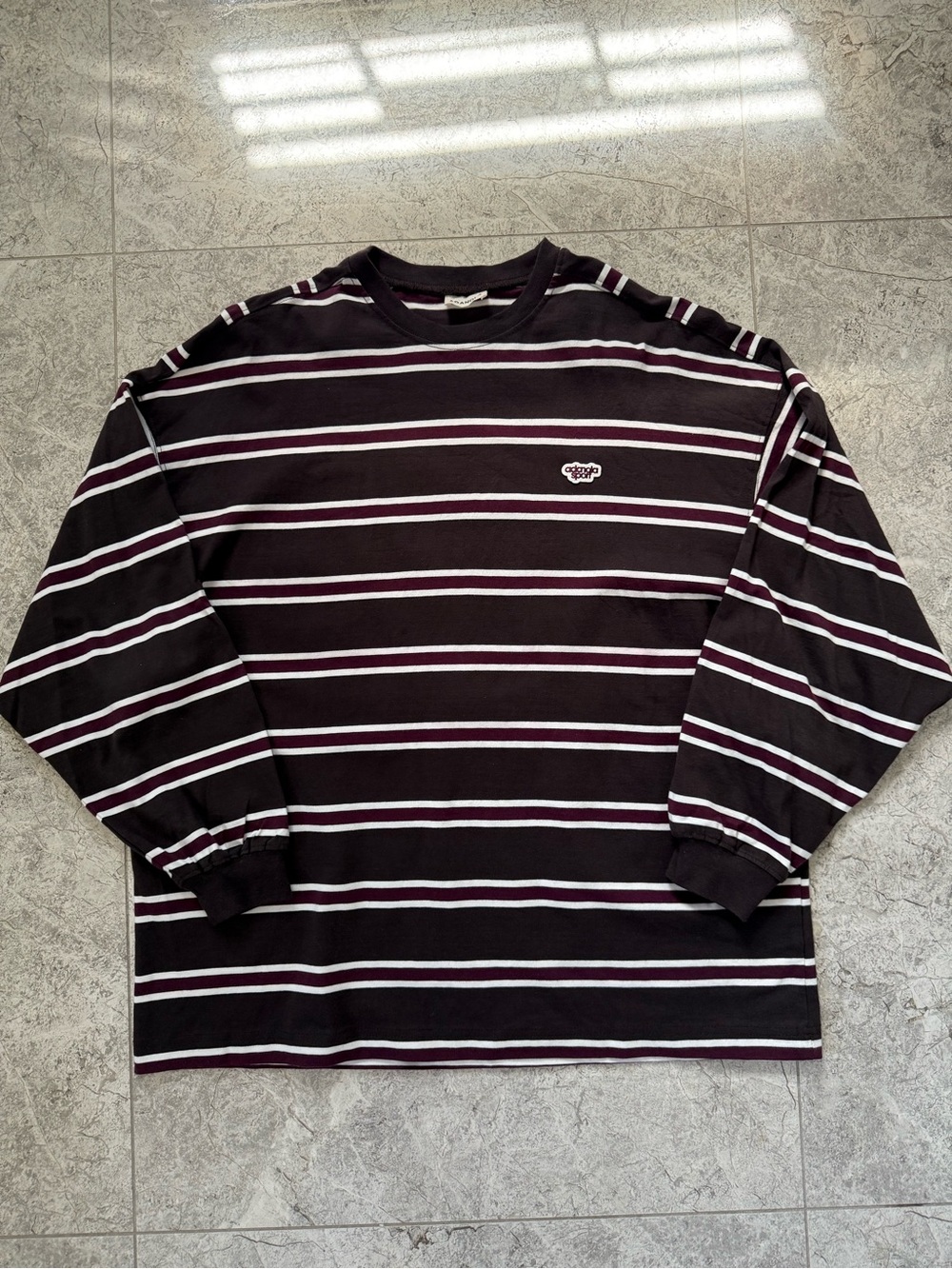 Adanola Brown Stripe shirt size S